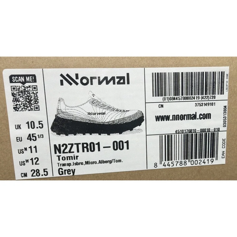 NNORMAL Unisex's Tomir Trail Running Purple/gray Sneakers US mens 11 Women 12 NW